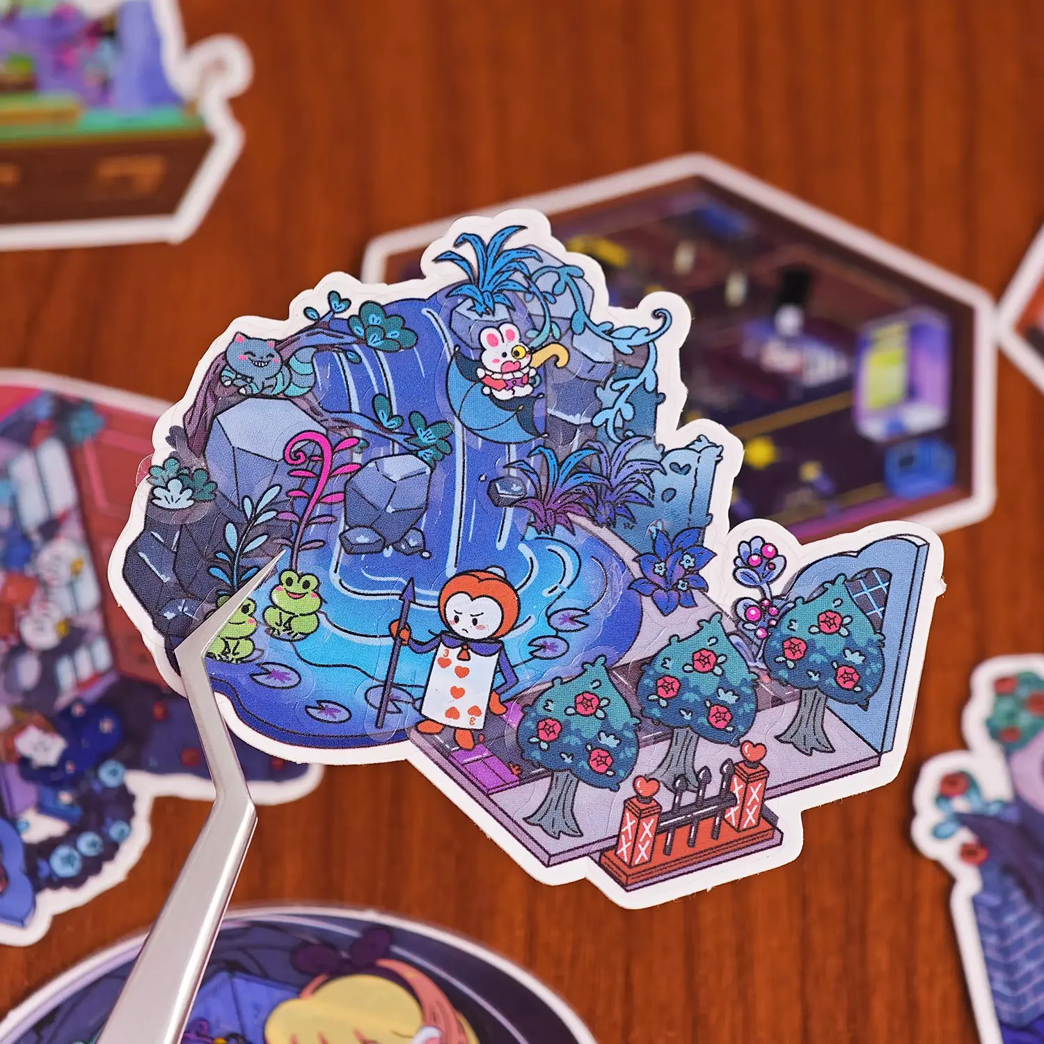 8in1 Kawaii ثلاثية الأبعاد الحياة Microcosm الكرتون المشهد ملصق صغير كتاب DIY بها بنفسك اليدوية سكرابوكينغ لعبة لعبة ملصق الأطفال مهرجان هدية