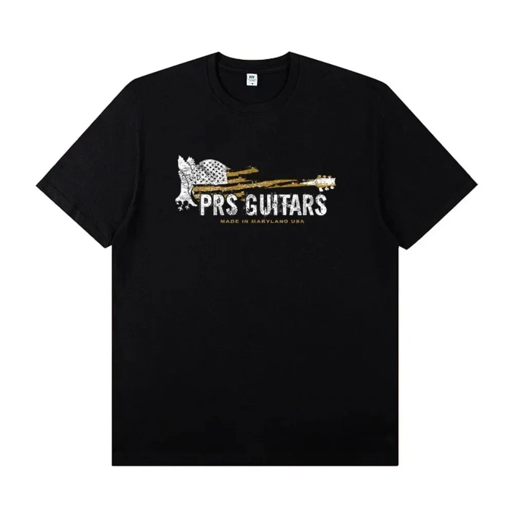 PRS E-Gitarren-Motiv Rundhals Rock T-Shirt Kurzarm Band-Sänger Gitarrist Übungs-T-Shirt Trendig – Detail 8