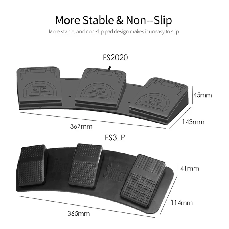 Picture 7: M07K-FS2020U1 USB Foot Switch Control Key Customized Computer Keyboard Action Pedal For Devices Instruments Computers Office