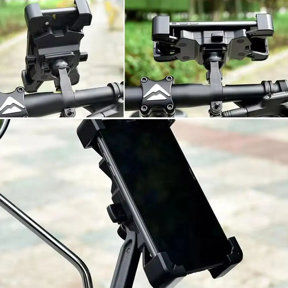 Motorcycle Electric Bike Bicycle Vehicle Bracket 360 Degrees Phone Sturdy Safe All-around Shockproof Rotating Protection Ho R9V4