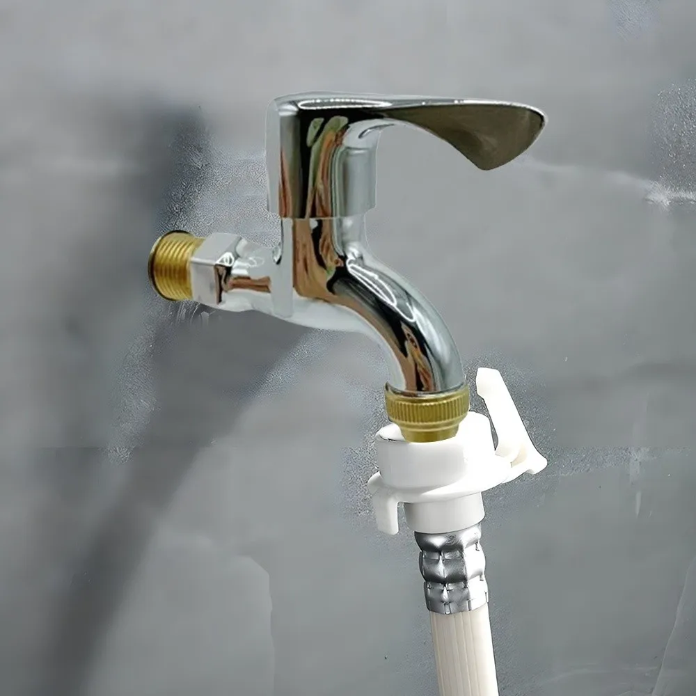 

1/2" Male Washer Faucets Wall Mounted Multifunctional Plastic Water Hose Quick Connector Garden Balcony Water Tap