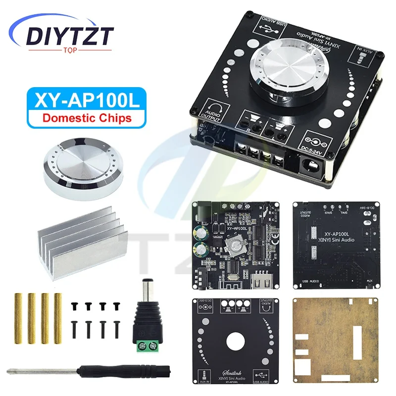 XY-AP100H 100 واط + 100 واط المزدوج TPA3116D2 بلوتوث 5.0 ستيريو الصوت الرقمية مكبر كهربائي مجلس أمبير مكبر للصوت AUX USB APP