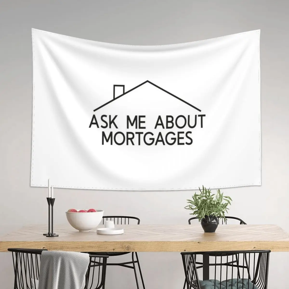 

Ask Me About Mortgages Real Estate Closing Gifts Tapestry Bed Room Decoration Bedrooms Decor Tapestry