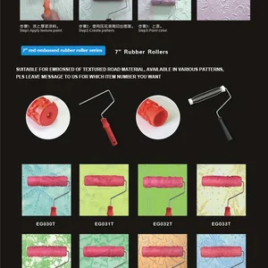 Ferramentas decorativas da pintura do teste padrão do rolo da pintura em relevo da textura para a máquina mal ventilada de borracha da pintura da pintura do agregado familiar escova eg321t 6 principais vendas rolo para textura parede - №4