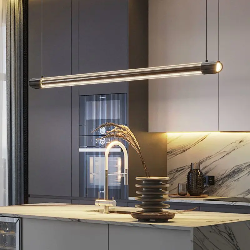 

Светодиодная современная итальянская минималистичная линейная подвесная лампа-люстра с защитой для глаз для обеденного стола, барной стойки, новинка 2026 года