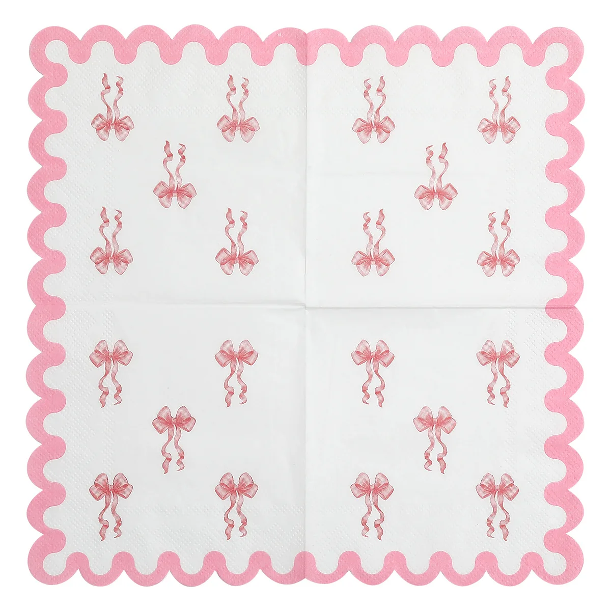 20Pcs/bag Pink Bow Theme Disposable Paper Napkins Tissues Towel for Kids Girl Birthday Baby Shower Wedding Party Decoration