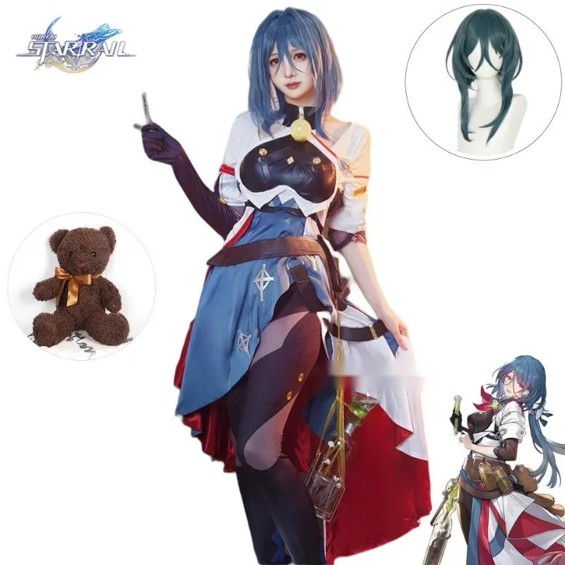 

Game Honkai Star Rail Natasha Cosplay Costume Wig Cosplay Natasha Fullset Female Halloween Carnival Cos Party Suits New Style