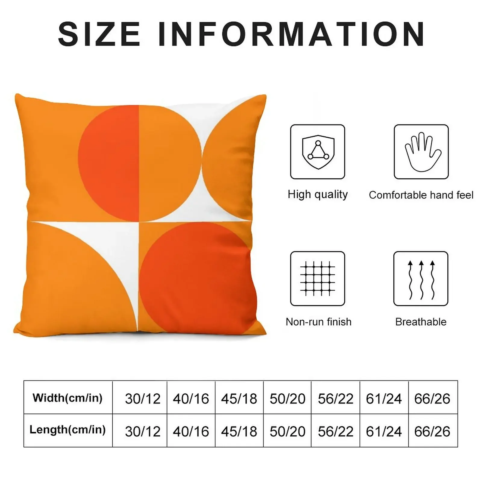 Orange Bauhaus Throw Pillow christmas supplies Sofa Pillow Cover Cushions Cover Pillow Covers Decorative