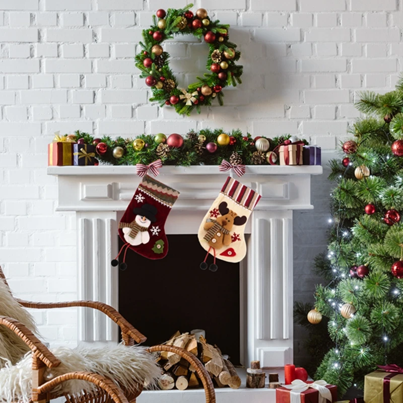 Nieuwe 3-delige kerstsokken Kerstman rendieren en sneeuwpop voor kerstvakantie feestdecor