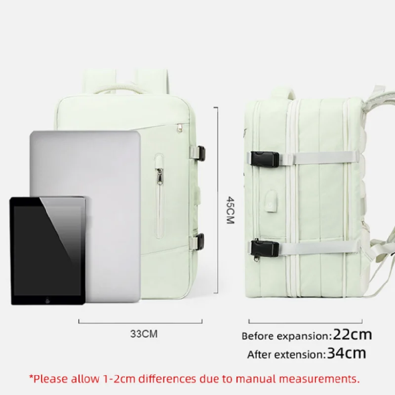 Imagem -03 - Mochila Expansível para Homens e Mulheres Bolsa para Laptop Bagagem Bolsas de Grande Capacidade Negócios Mochilas Multifuncionais Homens