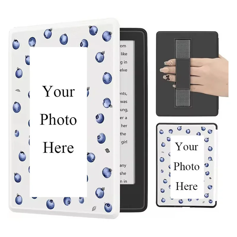 Customized Case for Kindle Paperwhite 11th Generation 6.8'' Signature Edition 2021 Released PU Leather Cover with Hand Strap