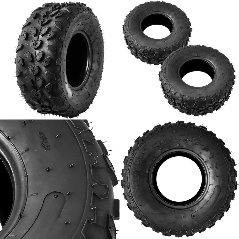 

19x7-8 ATV All Terrain Tires, 4Ply Bias UTV Mud Tires for Quad, UTV and Side by Side Hybrid Tread for Dirt, Snow and Trail Ridin