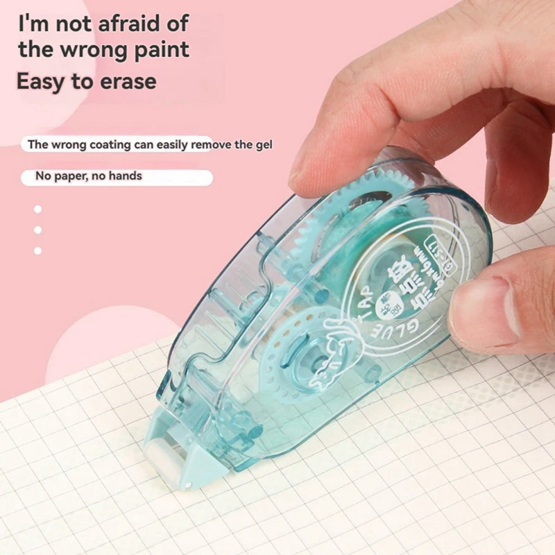 F-3C 4 بكرات مع شريط لاصق على الوجهين وموزع أسطوانة الغراء، يستخدم لصناعة يدوية والمدارس والمكاتب.