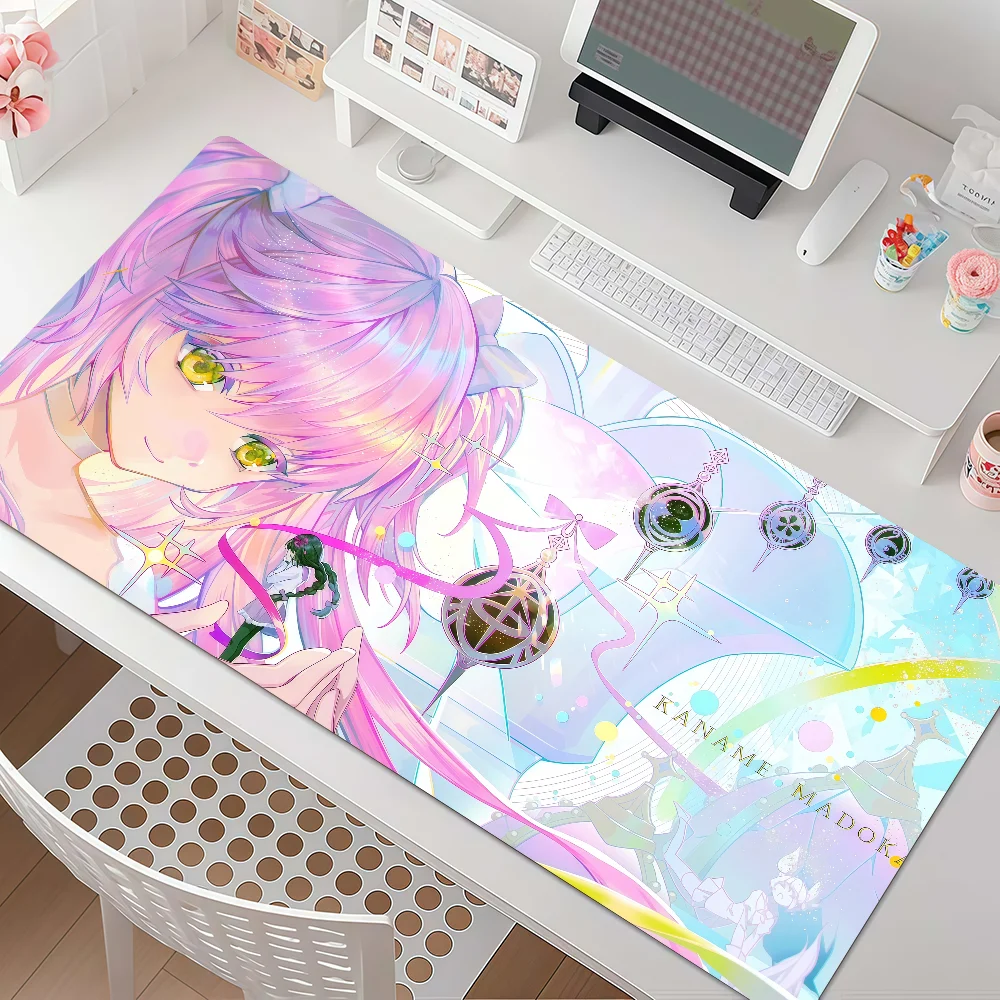 CARTOOON P-Puella Magi M-Madoka Homura Akemi Mouse Pad Anti Slip Rubber Edge Locked Thickened Laptop Gaming Desk Mat