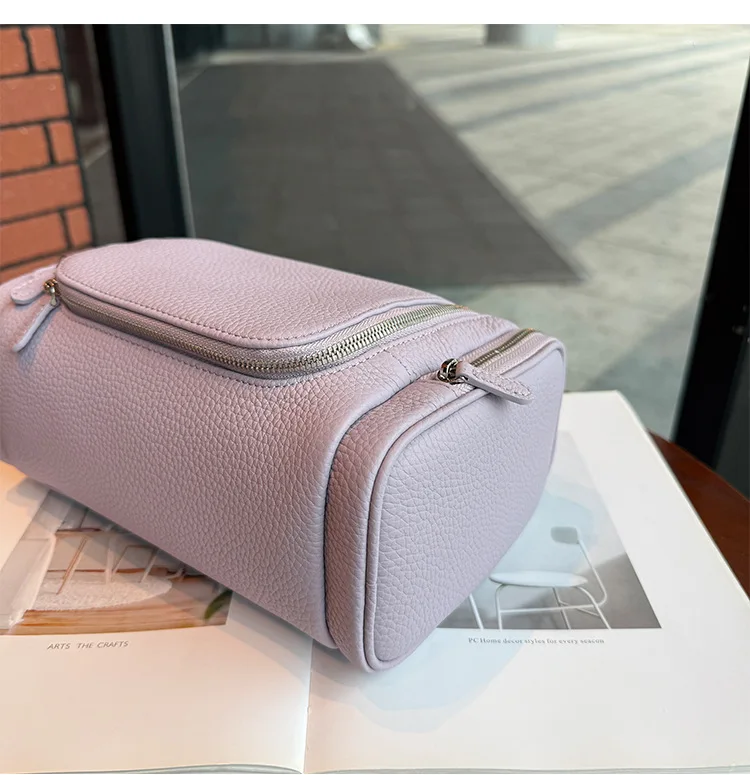 Echtes Leder Unisex Hängende Kosmetiktasche Reise Große Kapazität Multifunktionale Premium Toilettenartikel-Aufbewahrungstasche Tragbar – Detail 27