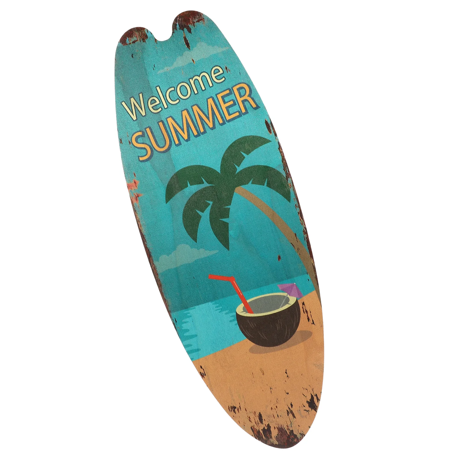 Outdoor Decorations Decorating Surfboard Wooden Sign Wall Hanging Bar Pendant Boards