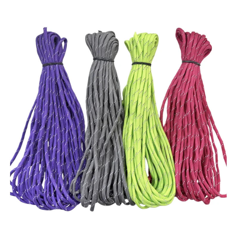 سبعة الأساسية عاكس مظلة حبل ليلة تحذير حبل سوار المنسوجة في الهواء الطلق خيمة المشي لمسافات طويلة المظلة تعزيز حبل #4