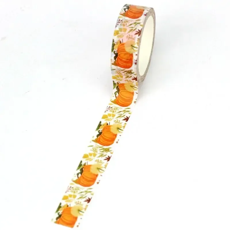 1X10 متر ديكور سقوط القرع النباتات يترك هالوين اشي الشريط ل سكرابوكينغ المجلات لاصق شريطٌ لاصق لطيف القرطاسية #1