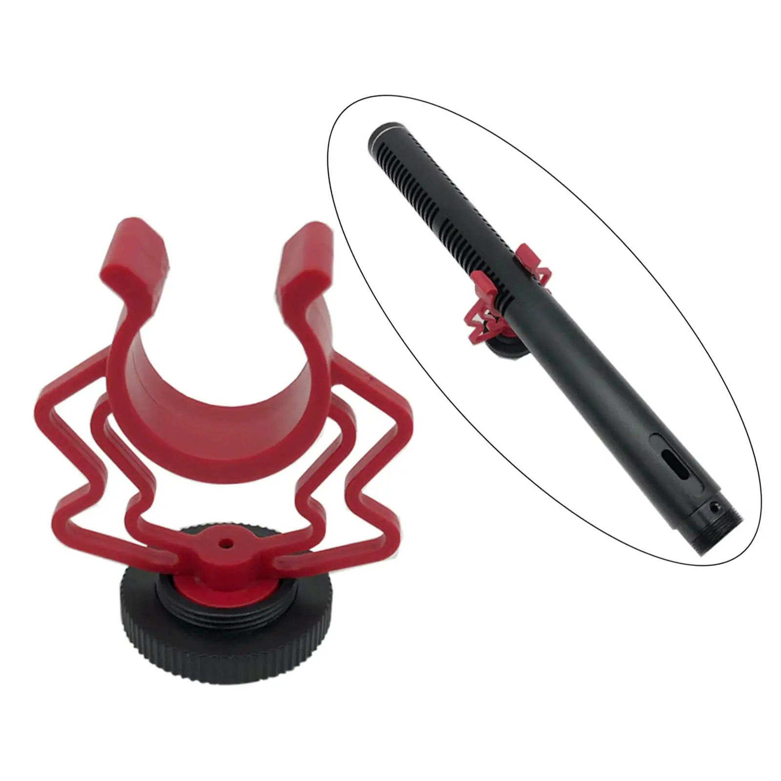 Multifunction Cold Shoe Mount Adapter Mic Bracket Mic Shock Mount Stable Durable Adapter Microphone Mount for Video Phone DSLR