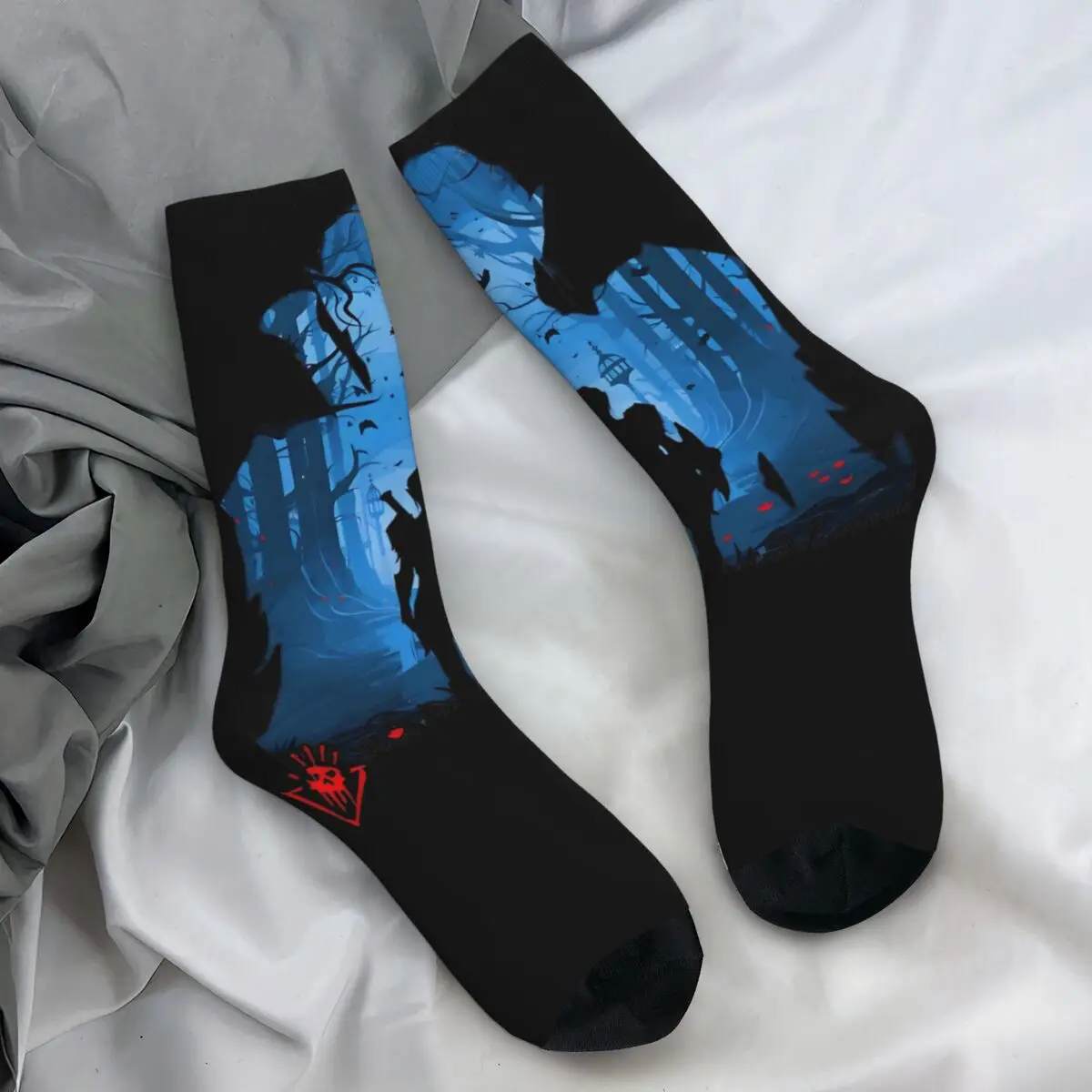 Baldurs Gate 3 Minthara Socks Shadowheart Bootleg Kawaii Stockings Men Comfortable Skateboard Socks Winter Pattern Non Slip Sock