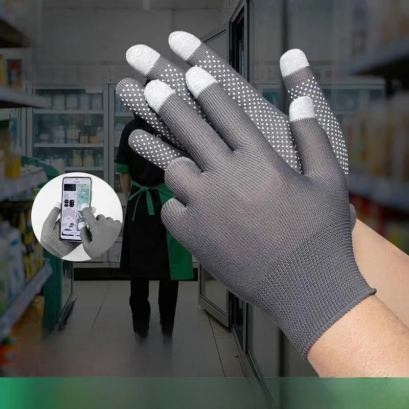 

Touchscreen Gloves Thin Anti-slip Snack Store Stocking Labor Protection Gloves Fingerprint Free Driving Cycling Biking Gloves