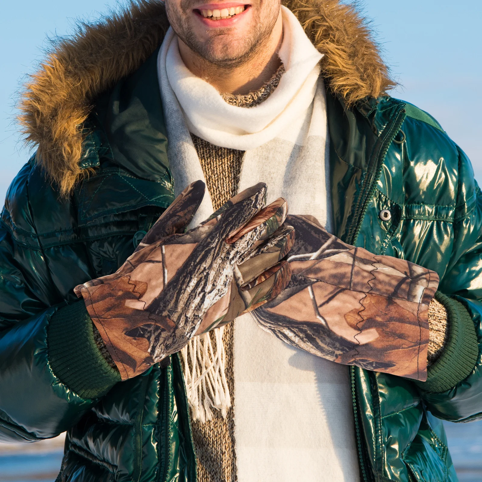 

Winter Waterproof Hunting Gloves Insulated Fleece Lining Skiing Cycling Outdoor Sports Cold Weather Snow Gear Glove