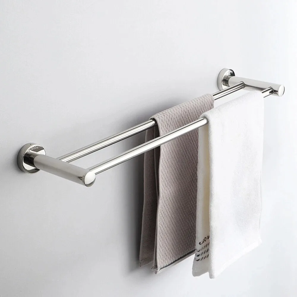

30cm Towel Holder Stainless Steel Towel Rack Extended Thickened Single Double Pole Bathroom Hotel Wall Mount Holder Toallero