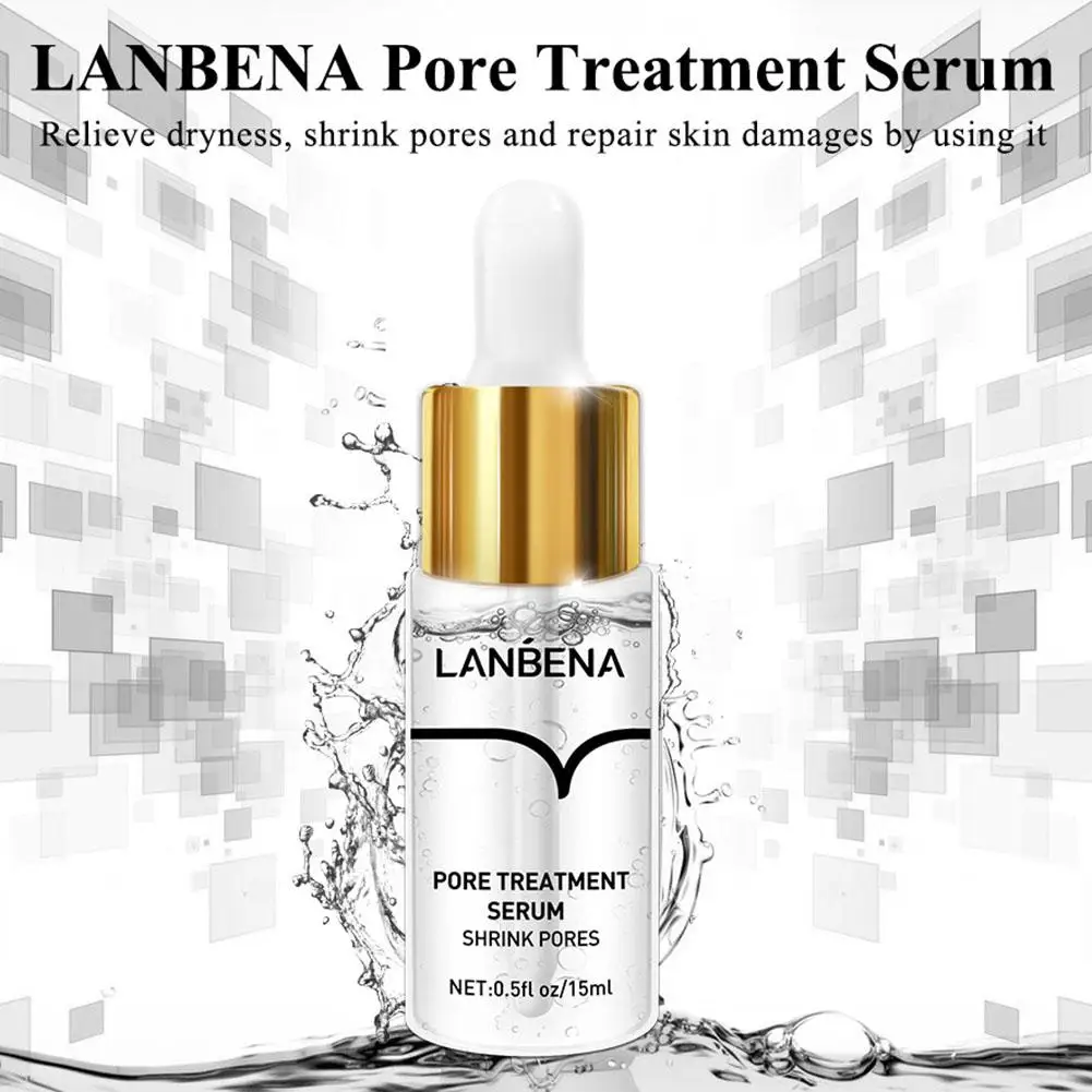 LANBENA-Sérum de Traitement des Pores, Essence Rétrécissement des Pores, Charleroi, Sèche, Contrôle de l'Huile, Réparateur, Peau Lisse, Raffermissant, Hydratant