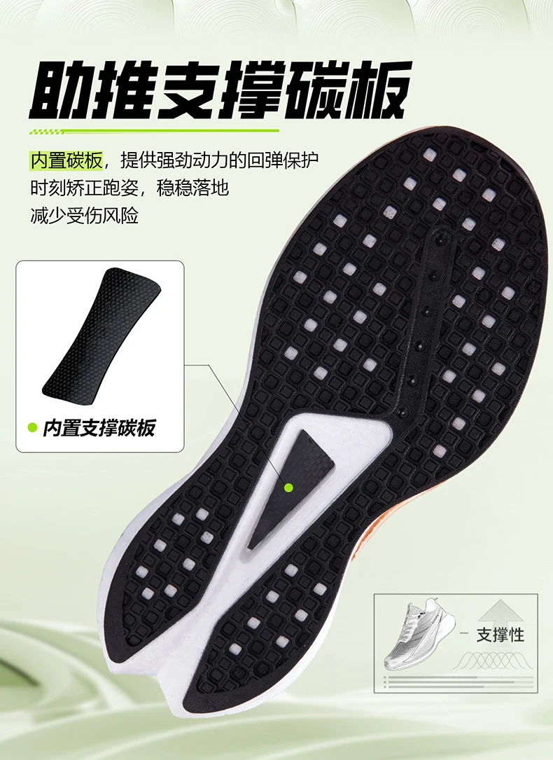 Herren-Laufschuhe mit Carbonplatte, Marathon-Sportschuhe, atmungsaktiv, leicht, bequeme Damen-Sportschuhe, ideal zum Gehen, für Reisen und Freizeitaktivitäten. – Detail 17