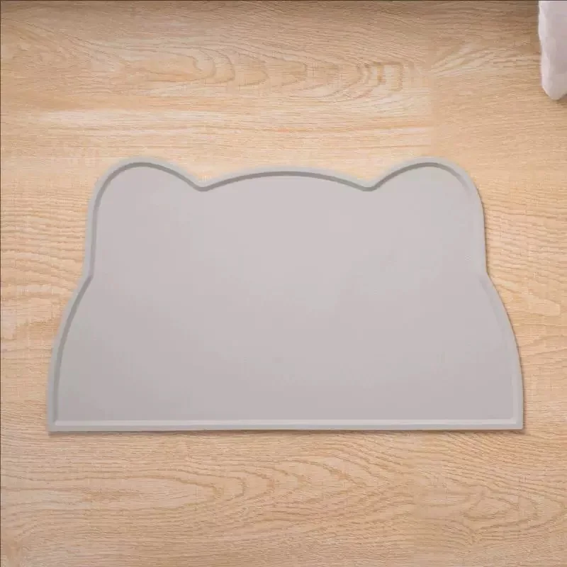 1 Stück Katzen- und Hunde-Essmatte, Silikon-Haustiermatte, Katzenkopf-Design, Leicht zu Reinigen, Anti-Überlauf, Wasserdicht und Rutschfeste Matte