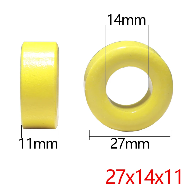 【3-1PCS】27x14x11MM Yellow and white ring, iron powder core magnetic power inductor