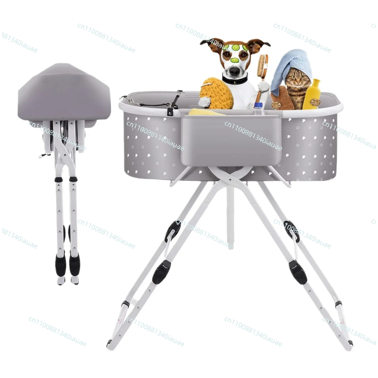 

Pet Folding Bath Tub Cross-border Bath Tub Lifting and Lowering Adjustable Height Folding Dog