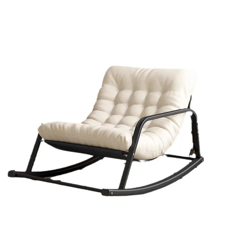 

Modern Double Lazy Rocking Chair, Fabric Leisure Chair Bedroom Living Room Outdoor Storage Living Room Furniture