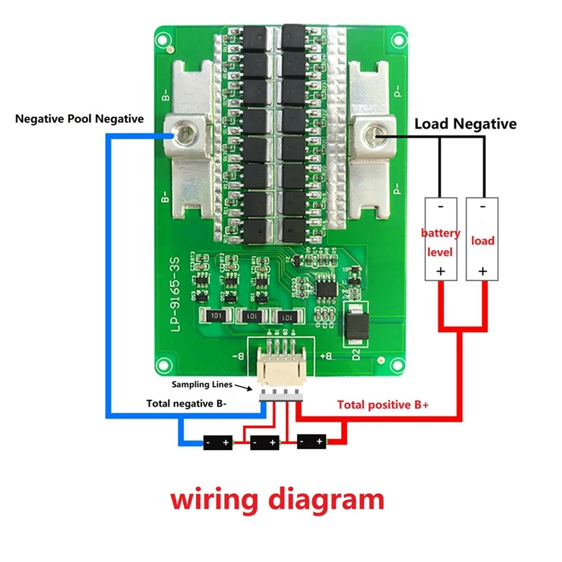 3 Series Lithium Battery Protection Board With Equalization 50A Electric Toy Car Communication Equipment Easy Install