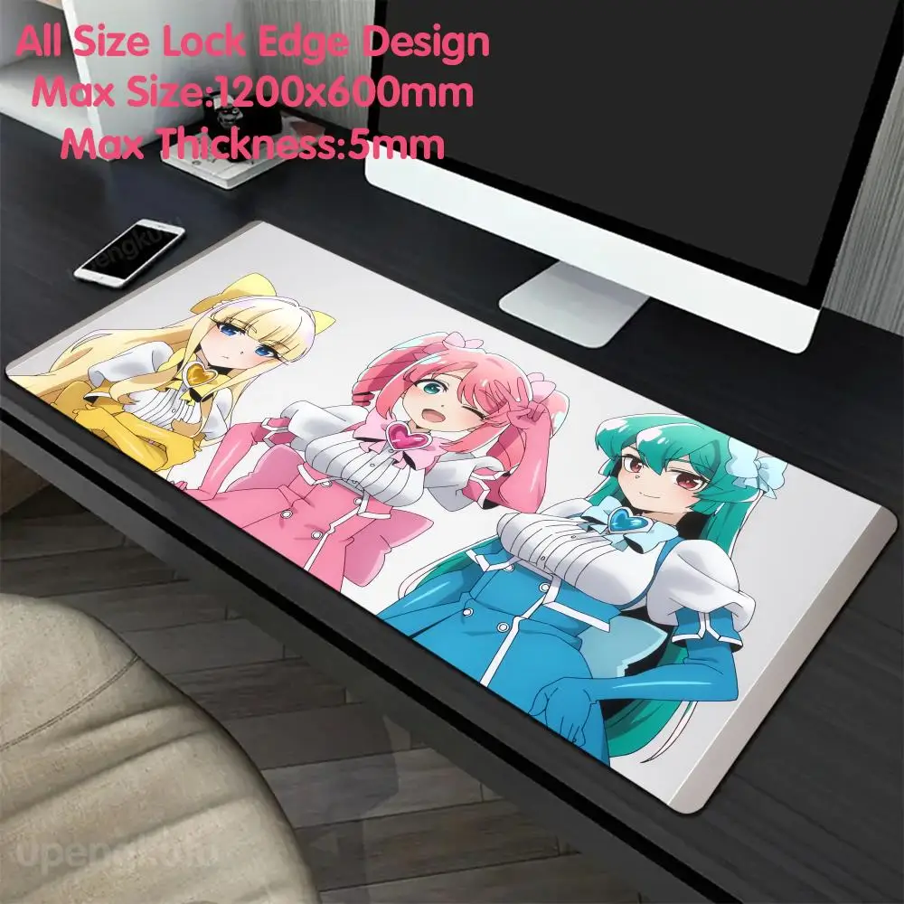 G_gushing over M_magical G_girls Mouse Pad 1200x600 Mouse Pad 5mm Thicking Super Big Large Desk Cartoon Large Game Pad Mat Mat