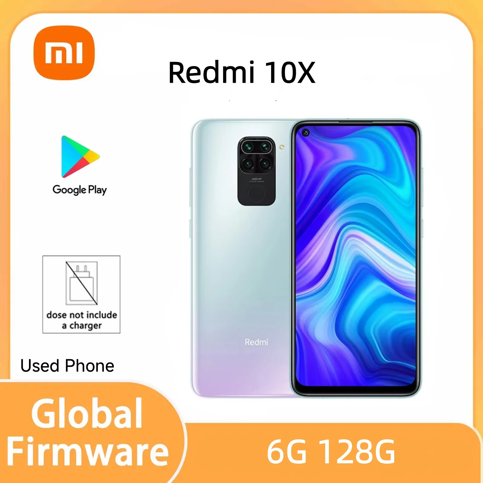 Xiaomi Redmi 10X 4G Global ROM 4GB RAM 128GB ROM Ponsel MTK Helio G85 48MP Quad 5020mAh ponsel bekas