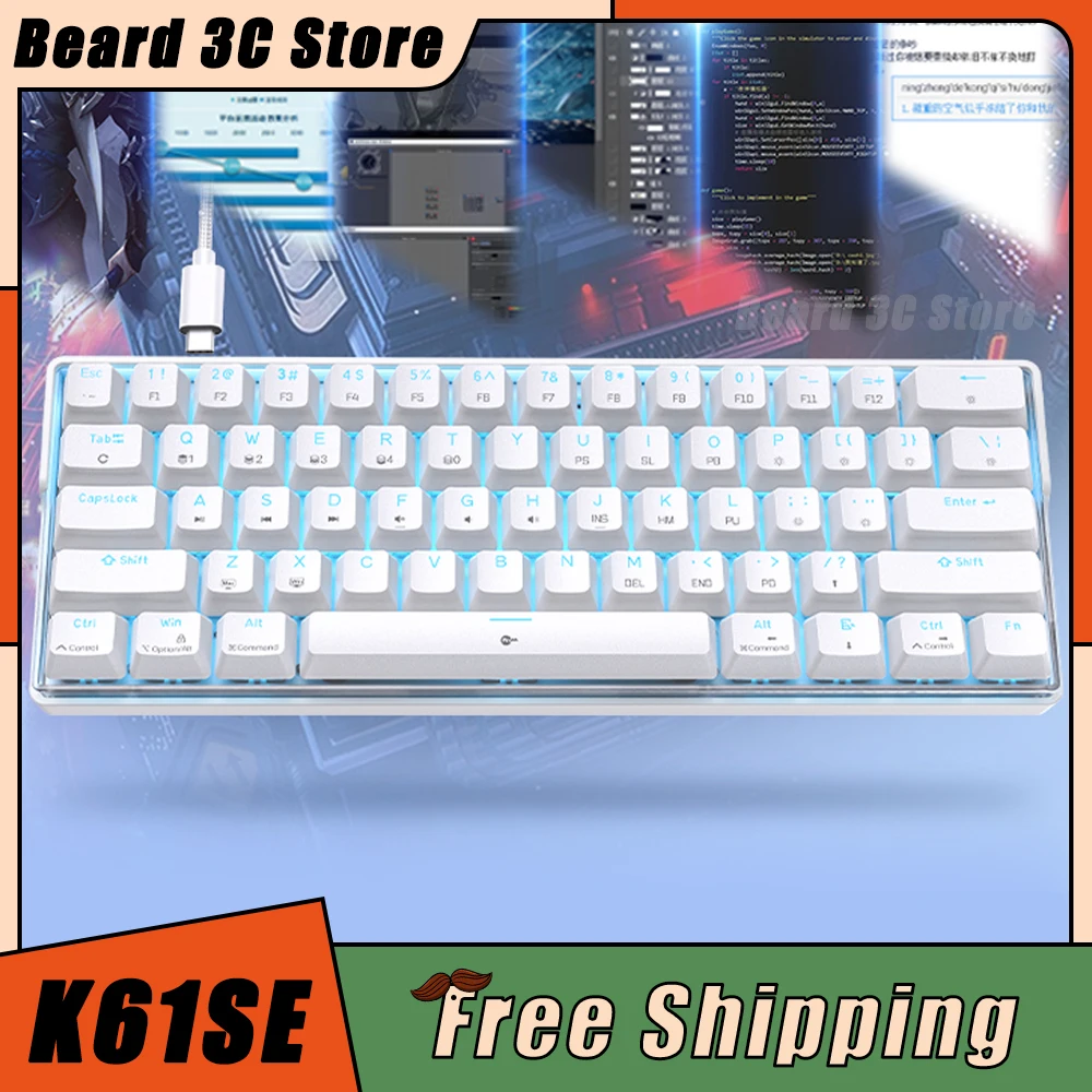 

KEMOVE K61SE Mechanical Keyboard Hot Swap RGB Backlight Ergonomics Portable Gaming Keyboard PBT Keycap Pc Gamer Accessories Gift