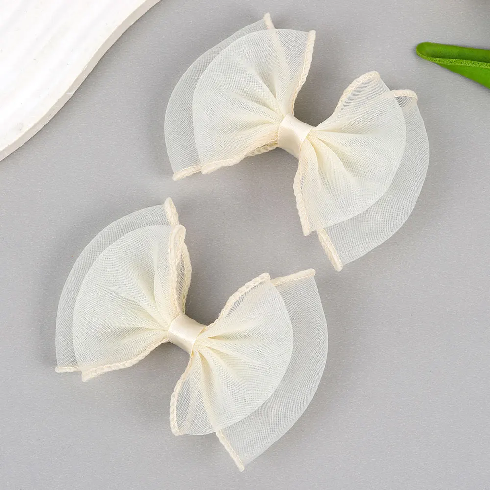 2Pcs Lovely Bow Hairpins Chiffon Double Bowknot Hair Clips For Girl Sweet Princess Barrettes Hair Accessories Children Headwear