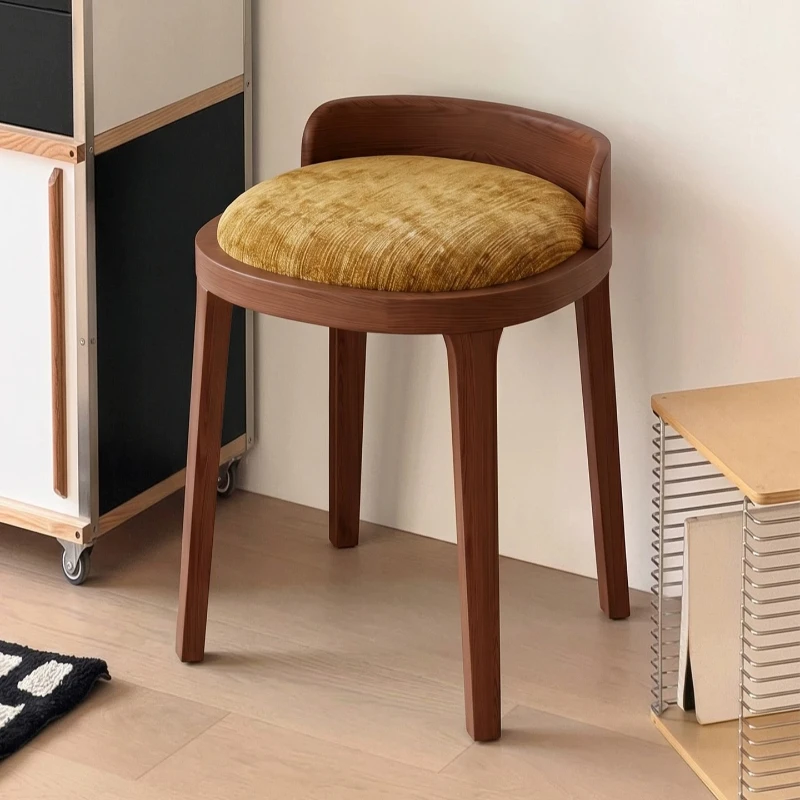 Beauty Salon Tall Vanity Stools Wooden Nordic Ottoman Weird Vanity Chair Dressing Luxury Chaise De Coiffeuse Home Furniture