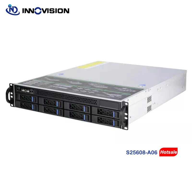 19Inch Standard 2U 8bays Hotswap Server Chassis 560MM Depth Mimetic Hotplug Case With Tooless HDD Trays and Backplane