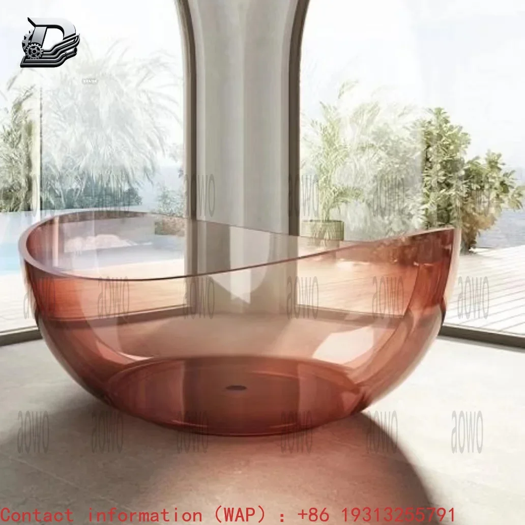 【From China】Freestanding Bathtub 1700750550mm Clear/Black Custom Color Soaking Tub Hot Tub