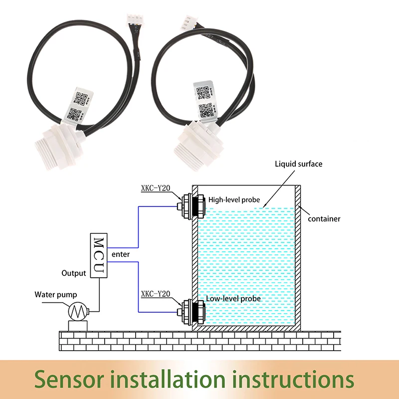 금속 및 비금속 물 탱크용 XKC-Y20 용량성 접촉 수위 센서
