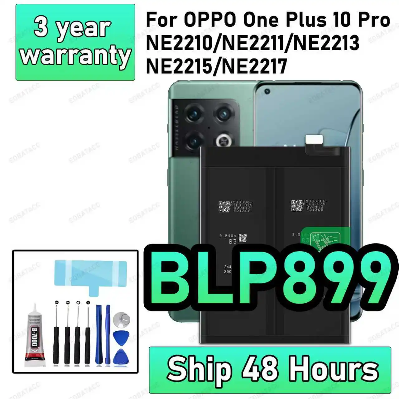 

100% New High Quanlity BLP899 Battery For OPPO One Plus 10 Pro/NE2210/NE2211/NE2213/NE2215 Replacement Batteria Battery+Free Too