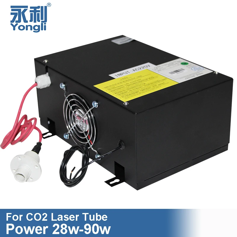 

Yongli Power Supply 40W 50W 80W 90W CO2 Laser Tube Voltage Output 30kV Max Current 20mA Co2 Laser Tube Cutting Machine Source