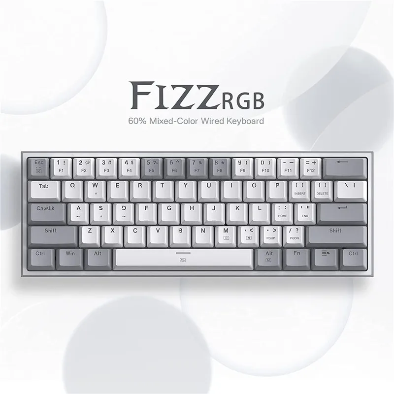 Imagem -04 - Fizz Wired Rgb Gaming Keyboard Teclado Mecânico Compacto de 61 Teclas Interruptor Vermelho Linear para Viagem Portátil 60 Redragon-k617