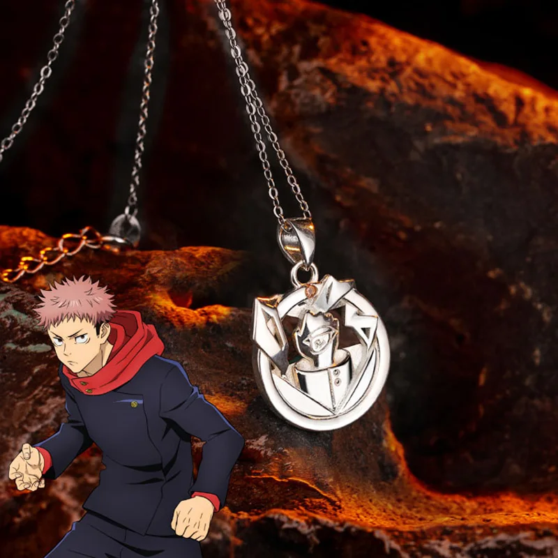 Jujutsu Kaisen Necklace Anime official products goods Yuji Itadori Megumi Fushiguro Nobara Kugisaki Gojo Silver jewelry  Pendant