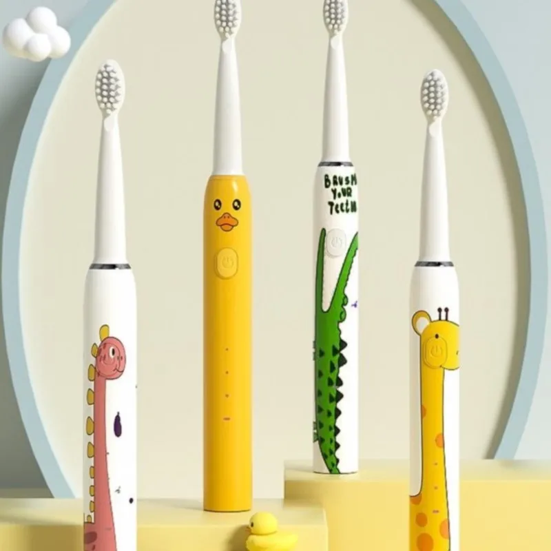 Kids Electric Toothbrush Sonic Soft Bristle IPX7 Waterproof Home Teeth Care Smart Timer Children Tooth Brush Cepillo De Dientes