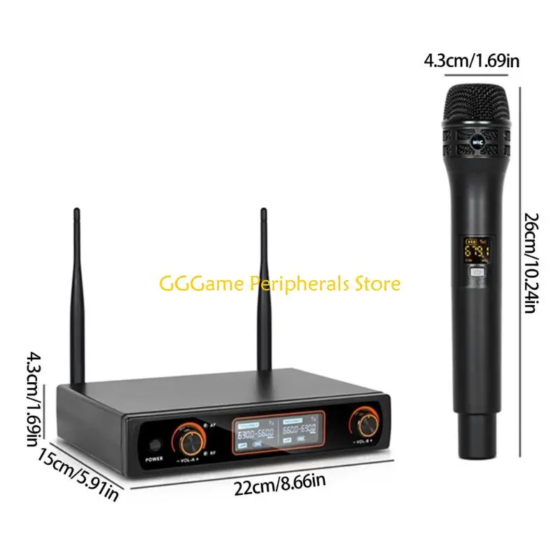 مُعدِّل تردد الميكروفونات اللاسلكية المزدوجة U55B لدعم المطربين المتعددين #6
