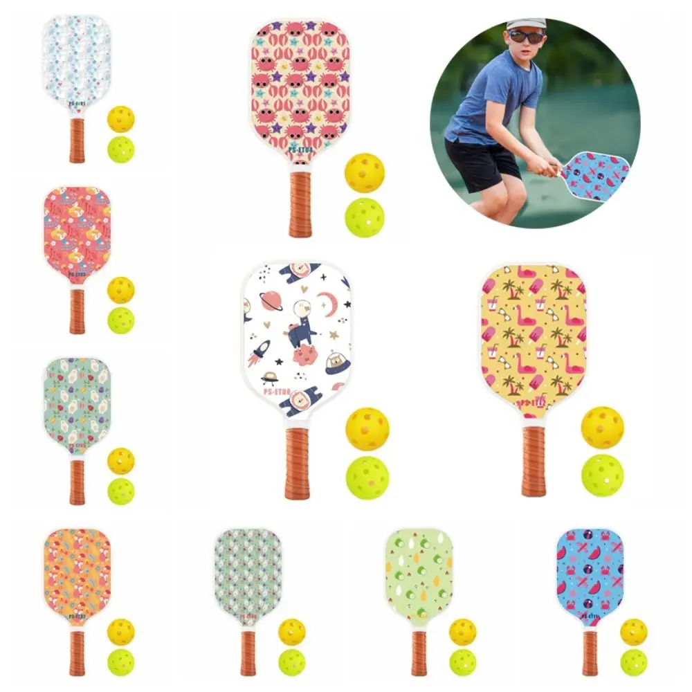 

New Lightweight Pickleball Paddle Honeycomb Core Professional Kid Racquet Set Fiber Glass Colorful Squash Gifts for Children