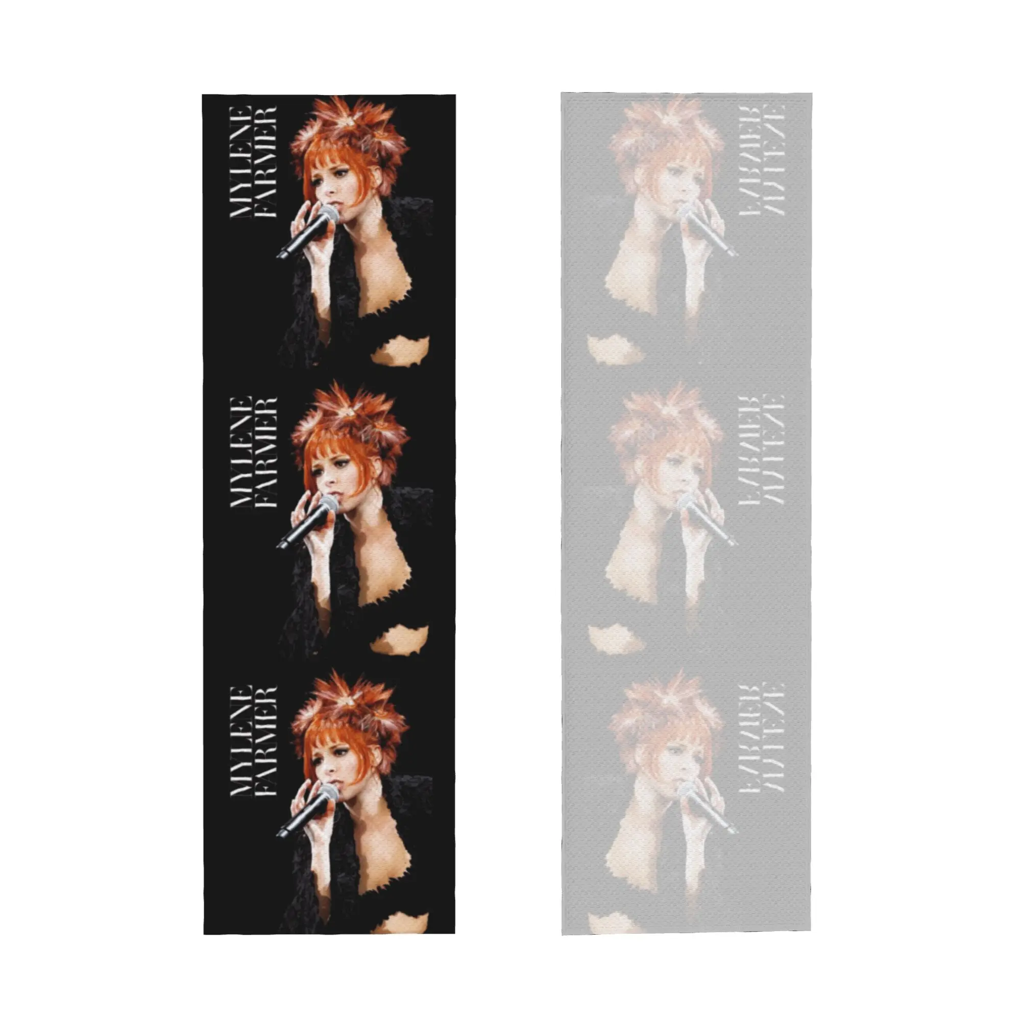 Cold Exercise Towel Mylene Farmer French Singer Actor Beach Sports Yoga Towel Camping Towel Refreshing Sports Scarf Face Towels